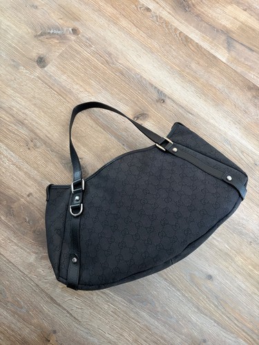 Gucci black bag canvas - bag, gg