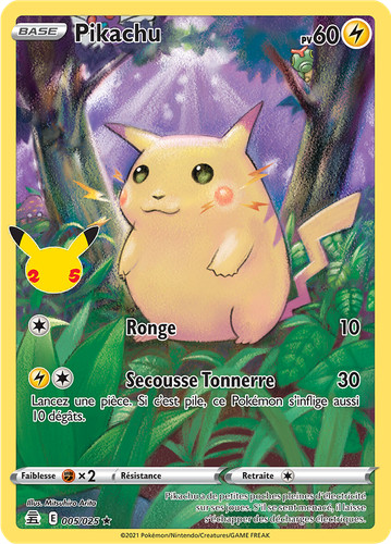 Carte pokémon pikachu 005 - pokémon,