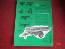 OLD ADVERTISING PROSPECTUS SWING TRAILER INTER CHARLET
