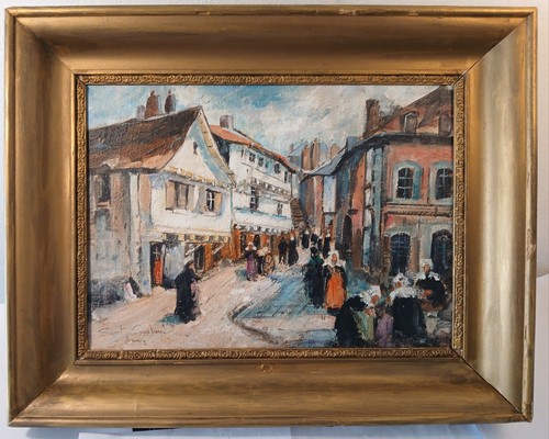 Tableau ancien huile sur toile - ancien,
