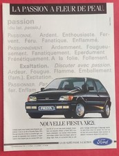 Publicité de presse: Automobile - Nouvelle  FORD FIESTA XR 2i  - 1989