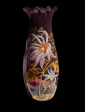 Grand vase émaillé Legras à