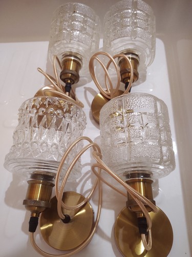Lot luminaires vintage laiton - lot,