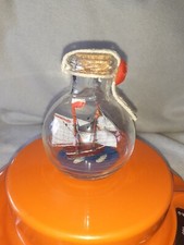 Miniature collection boat in bottle, ship in a bottle