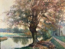 Ancienne huile sur toile Ecole