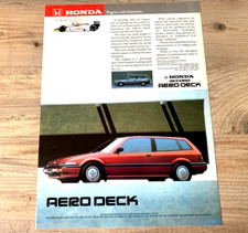 HONDA ACCORD AERODECK - FRAMEABLE COLLECTIBLE ORIGINAL CLASSIC CAR ADVERT