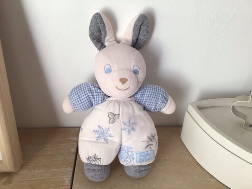Doudou vintage lapin flocons - doudou,
