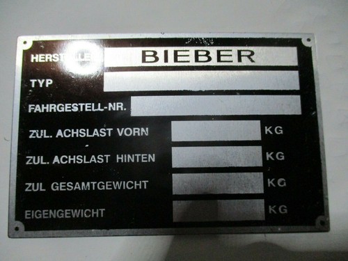 Panneau type plaque bieber - panneau,