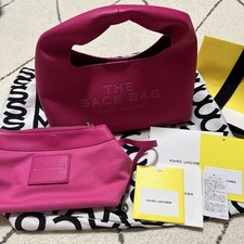 m919 MARC JACOBS The Sack Bag Pink Leather Unused Authentic Designer Handbag