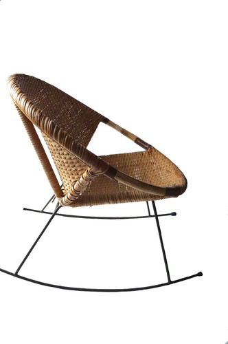 Rocking chair vintage rotin - chair,