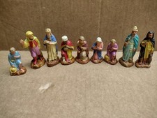 Lot de 9 Santons DEVINEAU Crèche Nativité...Max 7,7 Cm... Voir Description 