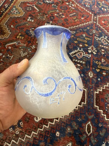Vase legras verre - en, gravé