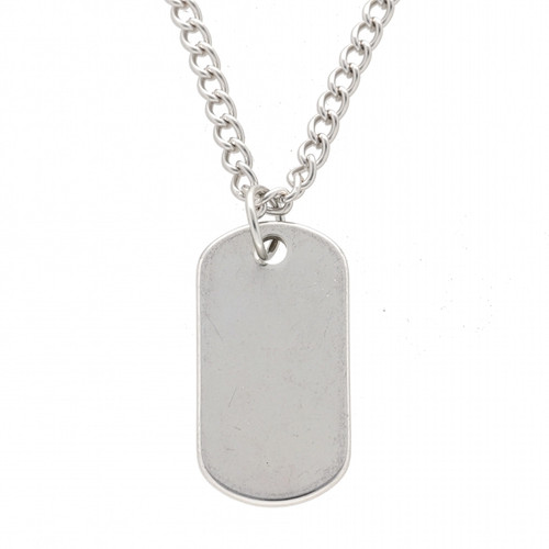 Pendentif dog tag acier - dog,