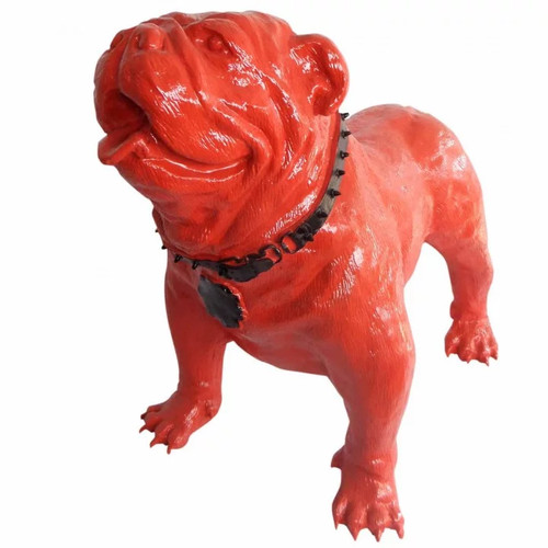 Statue résine chien - en,