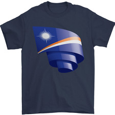 T-Shirt Pour Homme Du Jour Du Drapeau Des Îles Marshall 100% Coton