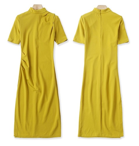 Zara oriental qipao - zara, moutarde