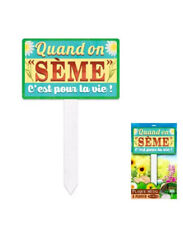 Plaque métal humour jardin