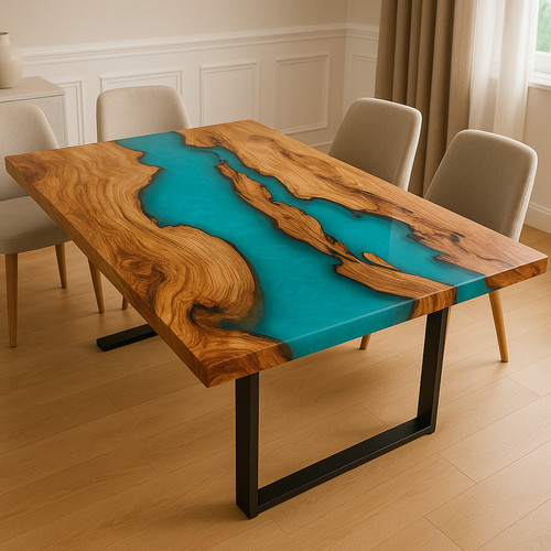 Table rivière époxy - rivière,