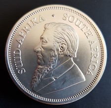Pièce de 1 once en argent Krugerrand brillante non circulée Afrique du Sud 2018