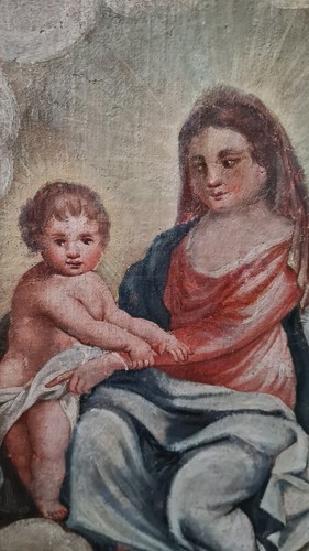 Vierge enfant 18e - l'enfant, anges