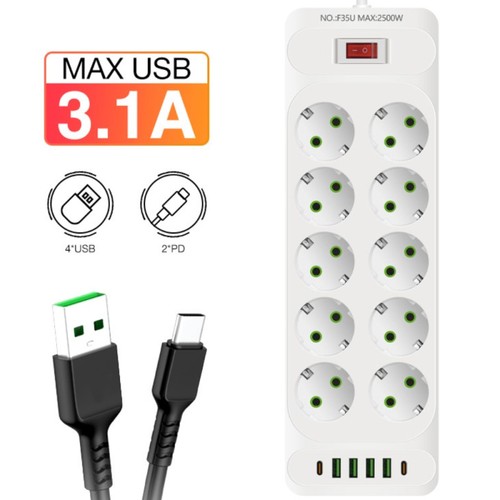 Multiprise prises 4 usb - multiprise,