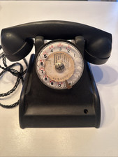 Ancien Téléphone Filaire Cadran Non Fonctionnel Vintage Bakelite