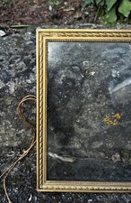 Antique gold frame molding bead stripes 32 x24 cm Louis XV style seedling