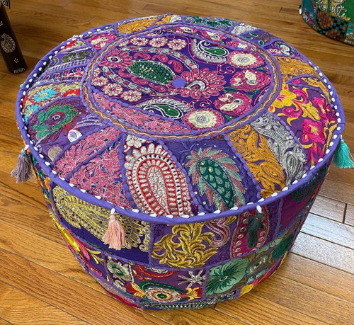 Patchwork pouf ottoman - pouf,