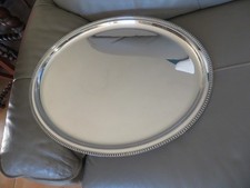 ancien plateau ovale model perle orfèvre RM