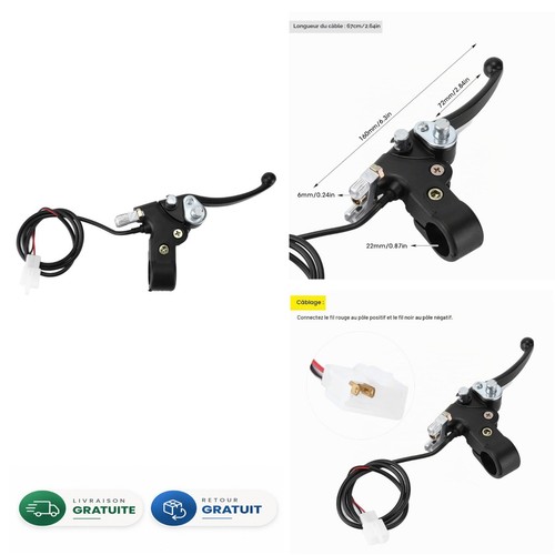 Levier frein droit 22mm - droit,