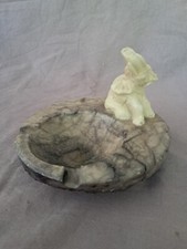 Elephant Alabaster and Marble Ashtray