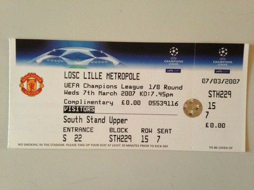 Ticket match ligue des - ticket,