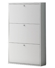 ARMOIRE À CHAUSSURES SLIM 3 PORTES BLANC -85 50 20  