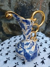 Hubert Bequet vase pichet N°2 oiseau bleu modèle 312