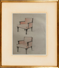 DLG 1930s DLG DECORATOR FURNITURE DRAWING BY JULES LELEU (34)