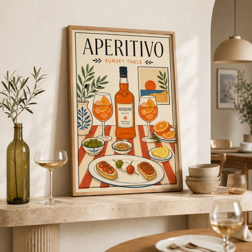Italian aperitivo poster - italian,
