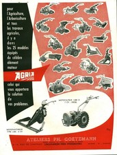 Vintage Agria Farm Equipment 1955 Magazine Issue Tiller Advertising