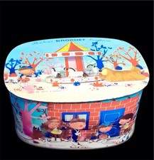 Advertising box lithographed sheet metal candy pike enchanted ride Polux ORTF