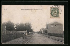 Old postcard Villeneuve-le-Roi, Parc de Faisanderie - Rue du Commerce 1907 