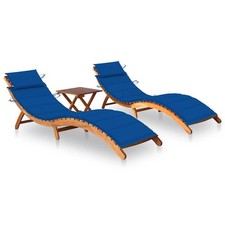 Lot de 2 Chaises Longues avec