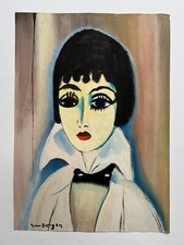 KEES VAN DONGEN Drawing on paper (Handmade) signed and stamped vtg art mixed med
