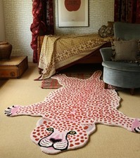 Tapis léopard 3x5 pieds fait