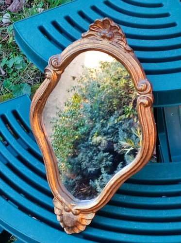Ancien miroir bois doré - miroir,