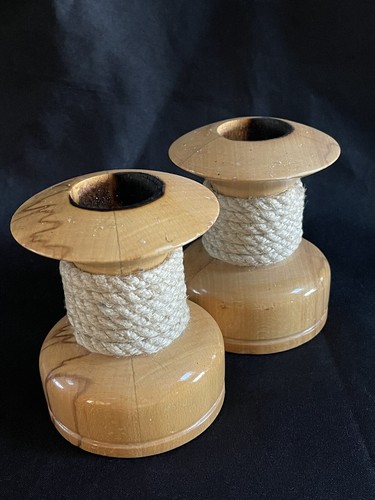 Bougeoires vintage bois - bougeoires, et