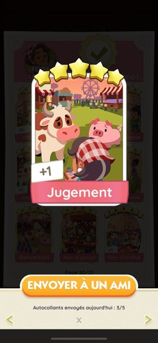 Jugement carte monopoly 5 - /,