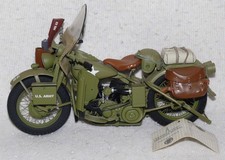 Franklin Mint Harley Davidson 1942 WLA Warhouse Military Motorcycle 1:10 Scale