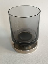 POT EN VERRE FUMÉ GRIS ANTHRACITE VERRERIE BOUSSU