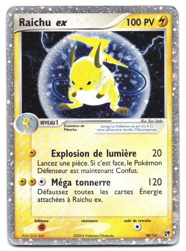 Carte pokémon raichu - carte, ex