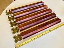 5 Brown Bakelite Mahjong Game Racks 18.5” Long Antique/Vtg