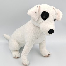 Peluche chien blanc cocard noir Dechavanne - 7703